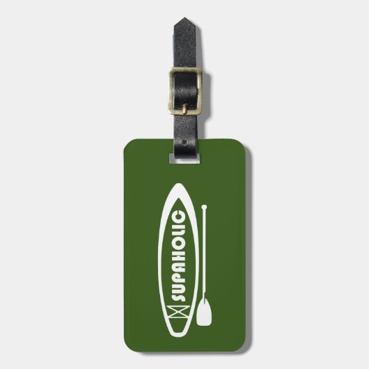 Paddleboarding met superholic standup bagagelabel (Voorkant verticaal)