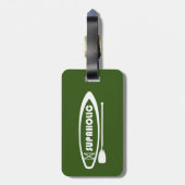 Paddleboarding met superholic standup bagagelabel (Achterkant verticaal)