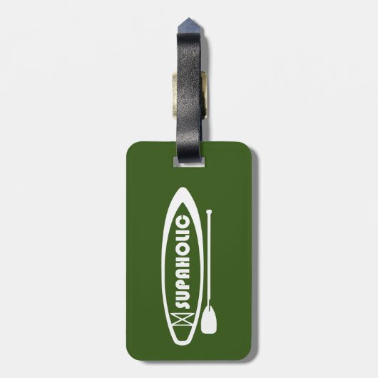 Paddleboarding met superholic standup bagagelabel (Achterkant verticaal)