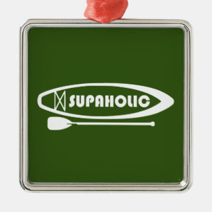 Paddleboarding met superholic standup metalen ornament