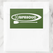 Paddleboarding met superholic standup rechthoekige sticker (Tas)
