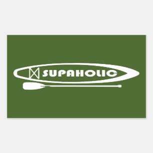 Paddleboarding met superholic standup rechthoekige sticker