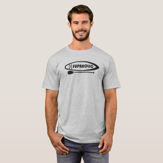 Paddleboarding met superholic standup t-shirt (Voorkant volledig)