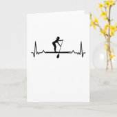 Paddleboarding Sup Girls Heartbeat Gift Kaart (Gele Bloem)