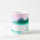 Paddleboarding SUP Waterverf Pink Blue Coastal Koffiemok (Center)