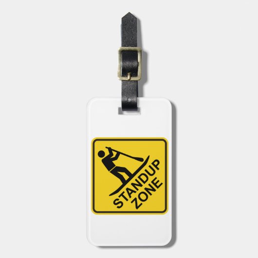 Paddleboarding Zone Road Sign Bagagelabel (Voorkant verticaal)