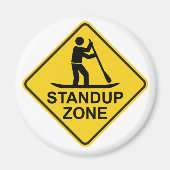 Paddleboarding Zone Road Sign Magneet (Voorkant)