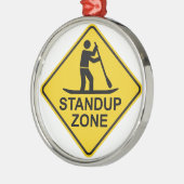 Paddleboarding Zone Road Sign Metalen Ornament (Links)