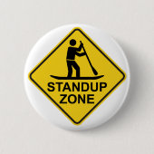 Paddleboarding Zone Road Sign Ronde Button 5,7 Cm (Voorkant)