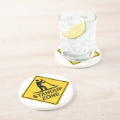 Paddleboarding Zone Road Sign Zandsteen Onderzetter (Zijkant)