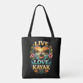 Paddleer naar de zonsondergang tote bag (Achterkant)