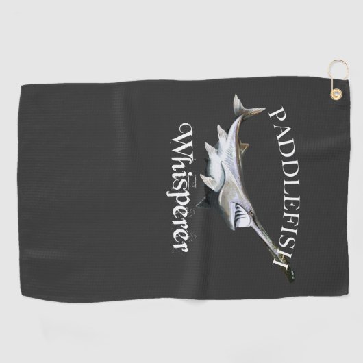 Paddlefish Whisperer Dark Vist Golfhanddoek (Horizontaal)