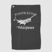 Paddlefish Whisperer Dark Vist Golfhanddoek (Voorkant)