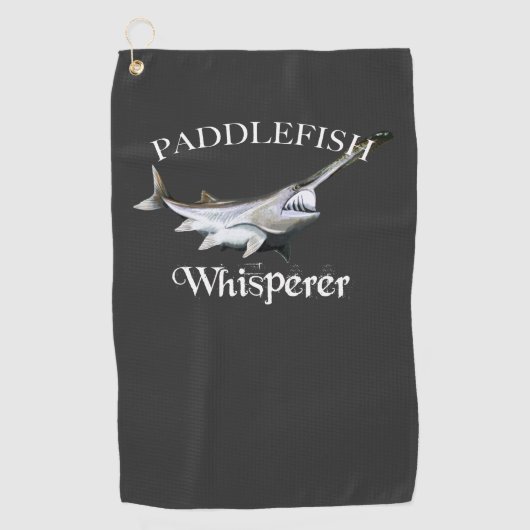 Paddlefish Whisperer Dark Vist Golfhanddoek (Voorkant)