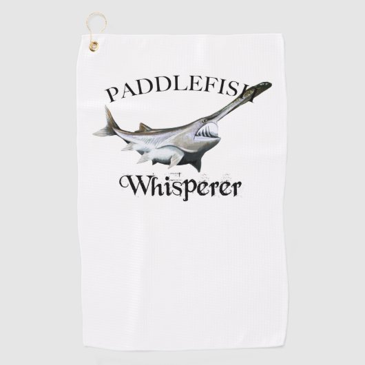 Paddlefish Whisperer Light Vist Golfhanddoek (Voorkant)