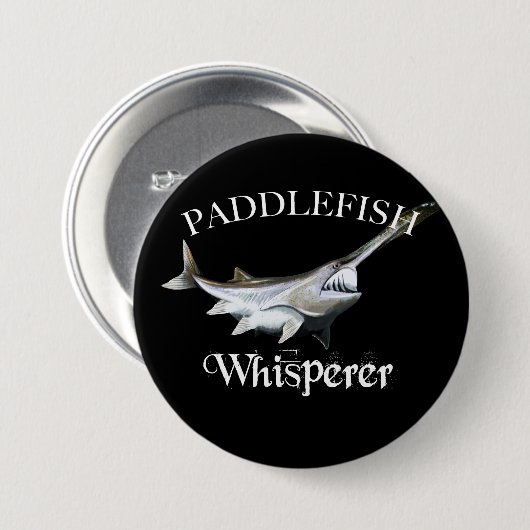 Paddlefish Whisperer Ronde Button 7,6 Cm (Voorkant /achterkant)
