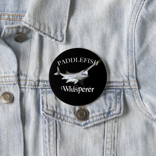 Paddlefish Whisperer Ronde Button 7,6 Cm (In situ)