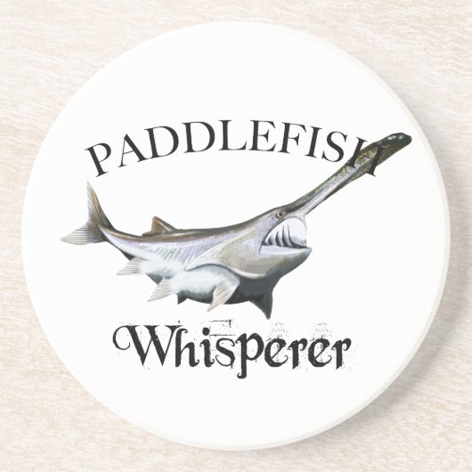 Paddlefish Whisperer Zandsteen Onderzetter (Voorkant)