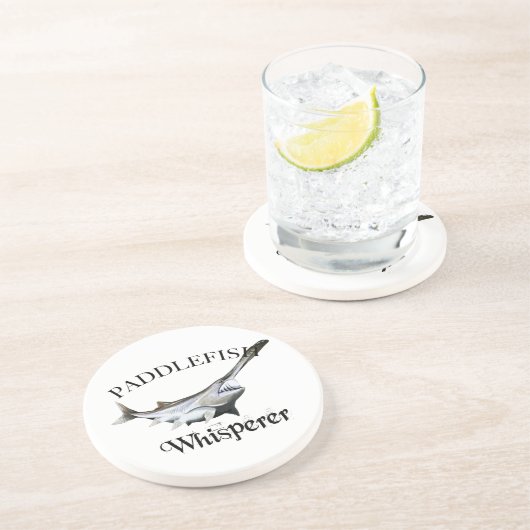 Paddlefish Whisperer Zandsteen Onderzetter (Zijkant)