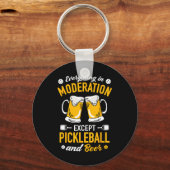 Paddlell Tennis - Dminton Beer Mok Picklell en BE Sleutelhanger (Voorkant)