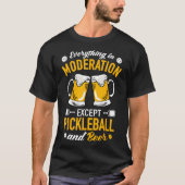Paddlell Tennis - Dminton Beer Mok Picklell en BE T-shirt (Voorkant)