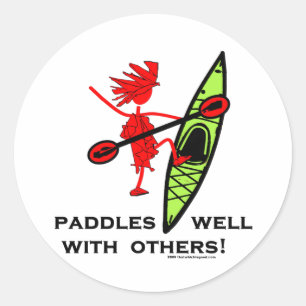 Paddles goed met andere ronde sticker
