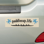 Paddles omhoog bumpersticker (Op auto)