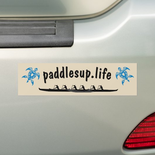 Paddles omhoog bumpersticker (Op auto)