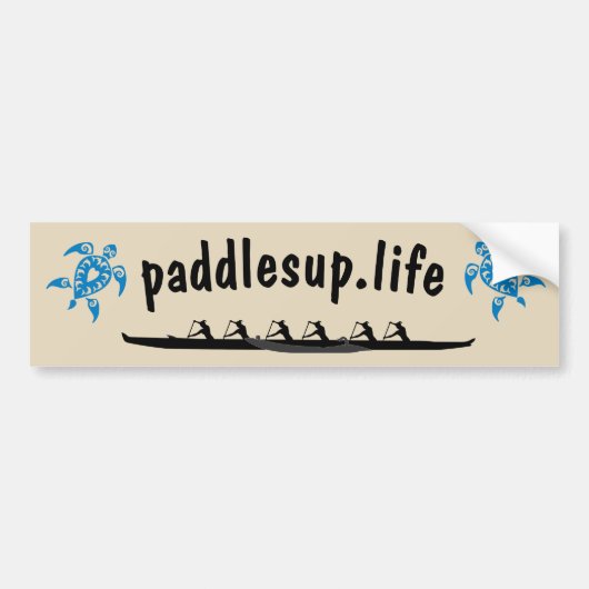Paddles omhoog bumpersticker (Voorkant)