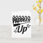 Paddles Up Design Dragon Boat Kaart (Gele Bloem)