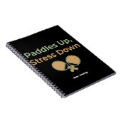  Paddles Up Stress Down Retro Sport Aesthetic Notitieboek (Rechterzijde)