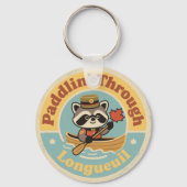 Paddlin’ Through Longueuil with a Friendly Raccoon Sleutelhanger (Voorkant)