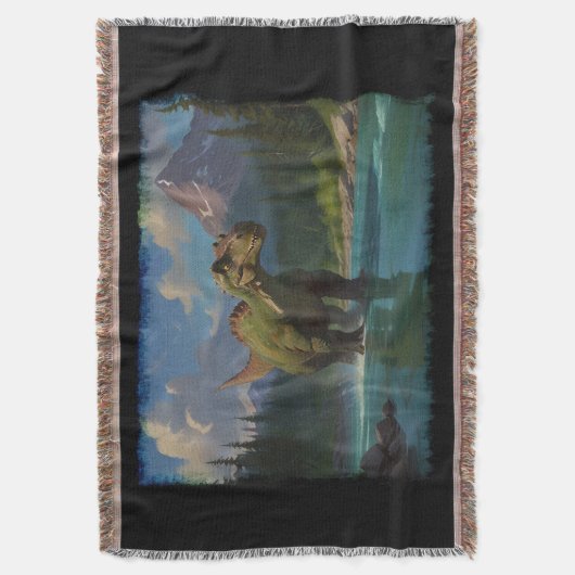 Paddling Brontosaurus & River Fun Deken (Voorkant Verticaal)