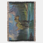 Paddling Brontosaurus & River Fun Deken (Voorkant Verticaal)