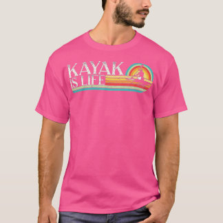 Paddling Canoeing Kayaking Retro Kayak T-shirt