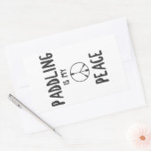 Paddling is mijn vrede rechthoekige sticker (Envelop)
