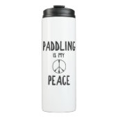 Paddling is mijn vrede thermosbeker (Voorkant)