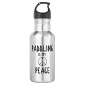 Paddling is mijn vrede waterfles  (Voorkant)