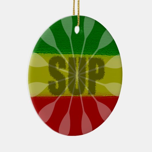 Paddling opstaan, Paddle Twirl Keramisch Ornament (Rechts)