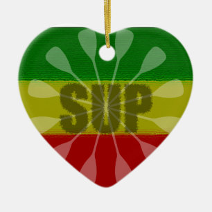 Paddling opstaan, Paddle Twirl Keramisch Ornament