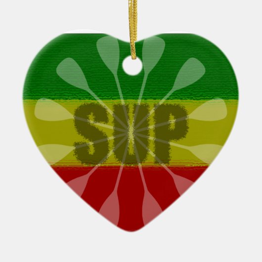 Paddling opstaan, Paddle Twirl Keramisch Ornament (Voorkant)