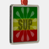 Paddling opstaan, Paddle Twirl Metalen Ornament (Rechts)