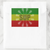 Paddling opstaan, Paddle Twirl Rechthoekige Sticker (Tas)