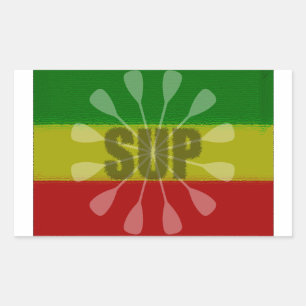 Paddling opstaan, Paddle Twirl Rechthoekige Sticker