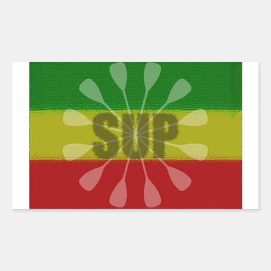 Paddling opstaan, Paddle Twirl Rechthoekige Sticker (Voorkant)