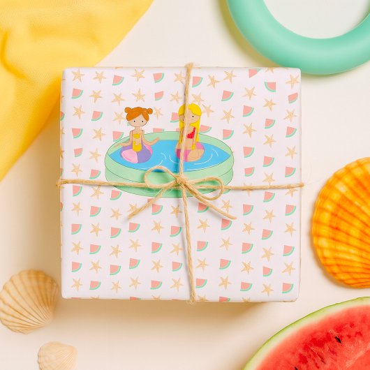 Paddling Pool Wrapping Paper Cadeaupapier