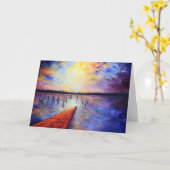 Paddling Reflections Wenskaart Alison Galvan Kaart (Gele Bloem)