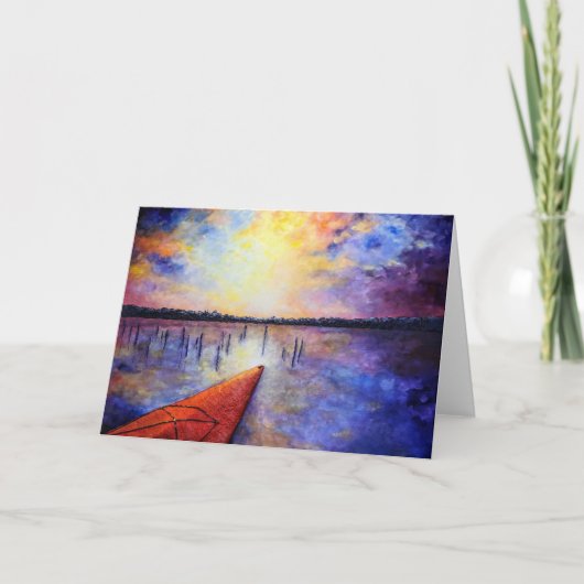 Paddling Reflections Wenskaart Alison Galvan Kaart (Voorkant)