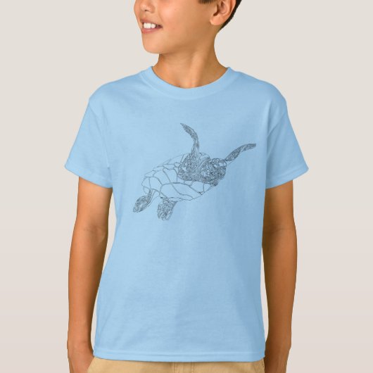 Paddling Turtle T-shirt (Voorkant)