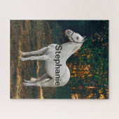 Paddock en paardenliefhebber van boerderijen, dier legpuzzel (Horizontaal)